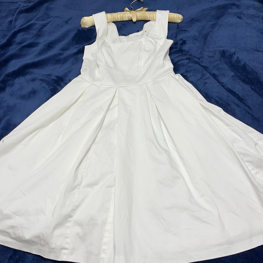 White Calvin Klein cocktail dress